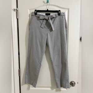Banana Republic Light Gray Bow-Tie Ankle Pants